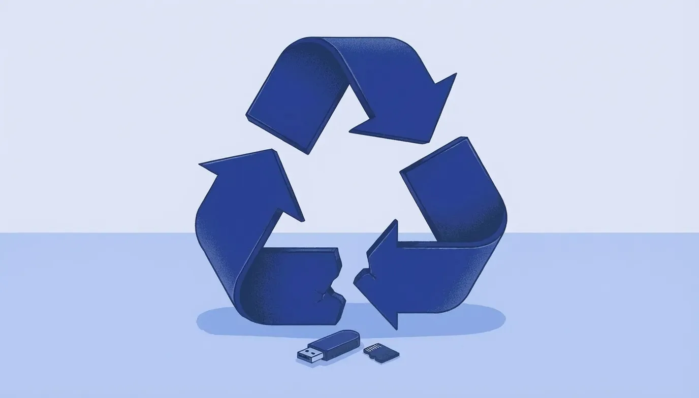 Illustration von Stoffströmen und Recyclingdaten in einem digitalen Dashboard für die Kreislaufwirtschaft